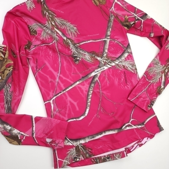 Real Tree Pink Women's Camouflaged Sweatshirt Sz S - Picture 11 of 13